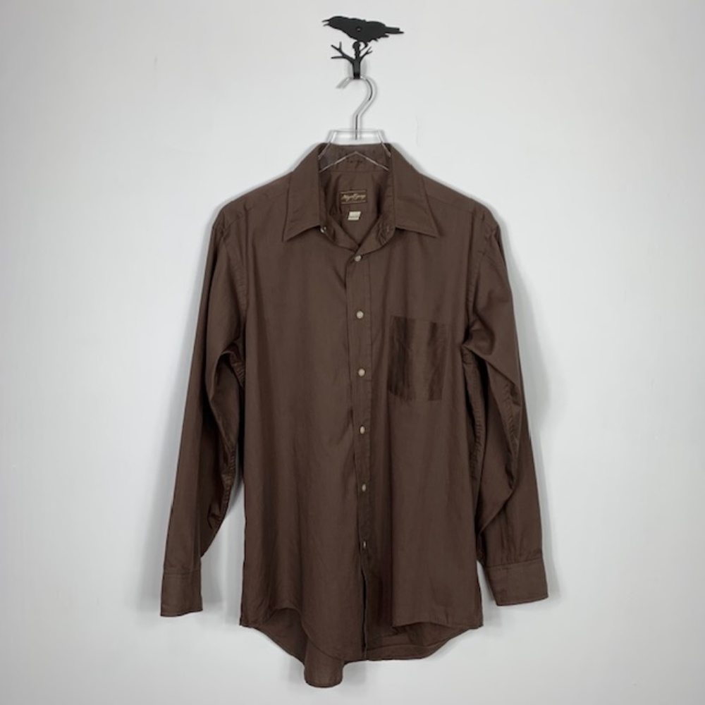 Allyn St. George Brown Long Sleeve Button Up Shirt